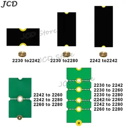 JCD NGFF M.2 SSD Solid State Drive 2230 2242 2260 to 2280 Extension Bracket Card Transfer Card Adapter Board Riser Convert Card