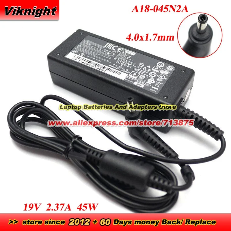 Genuine A18-045N2A For Chicony 19V 2.37A 45W AC Adapter A045R086P with 4.0x1.7mm Tip For CLEVO NJ70CU Power Supply