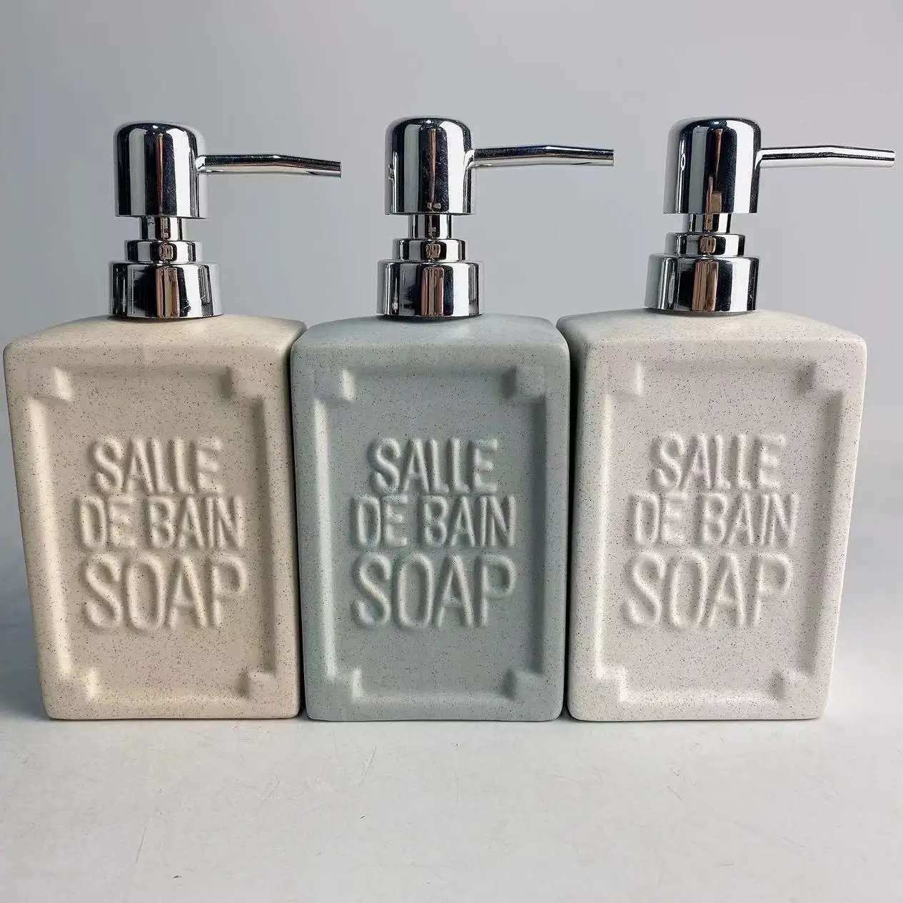 Simple Style Ceramic Large-capacity Dispensed Bottles For Press Lotion Hand Sanitizer Shampoo And Body Wash Bathroom Ornaments