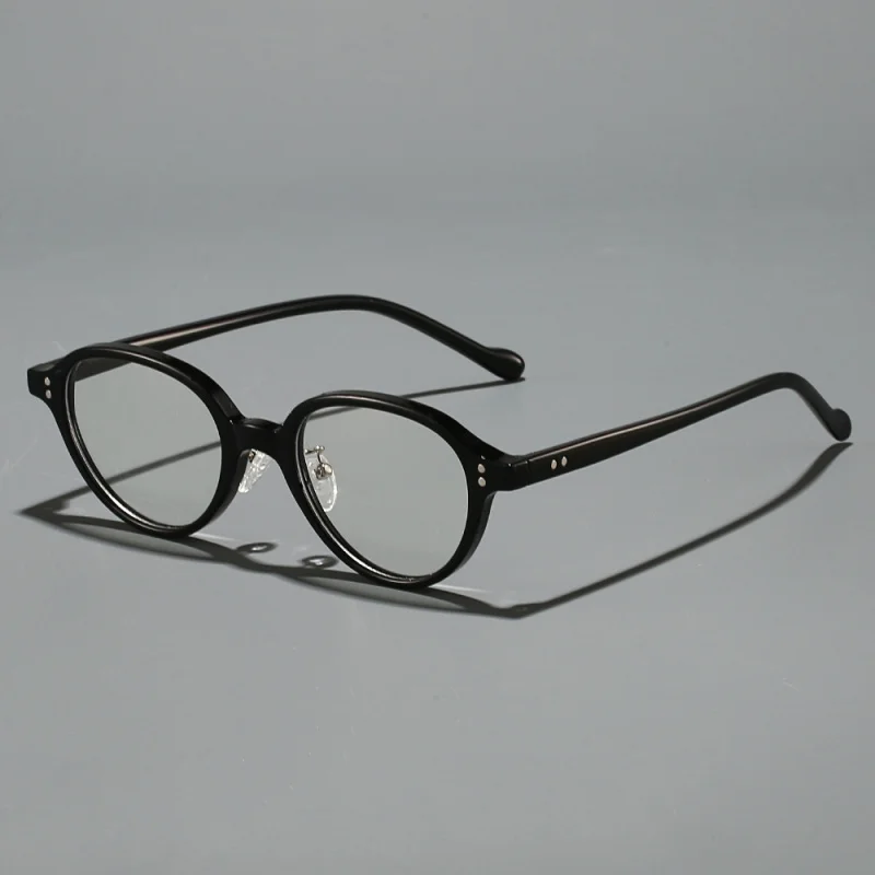 Oval Tr90 Glasses Frame for Women Men Vintage Small Eyeglasses Hipster Nerd Optical Daily Anti Blue Computer Glasses