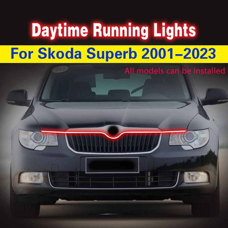 

DRL For Skoda Superb 2001-2023 12V LED Car Daytime Running Light Fog Lamp Decorative Ambient Lamp Waterproof Flexible Light 1pcs