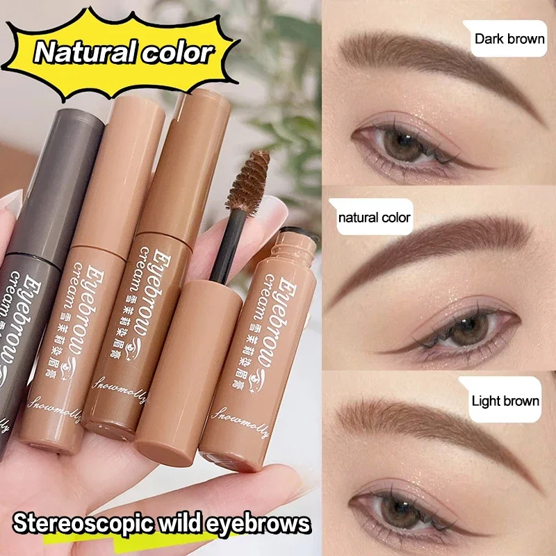 3 colori Tinta per sopracciglia Impermeabile a lunga durata Liquido Enhancer Tintura Gel per sopracciglia Crema Marrone Mascara naturale Tinta Trucco Cosmetici