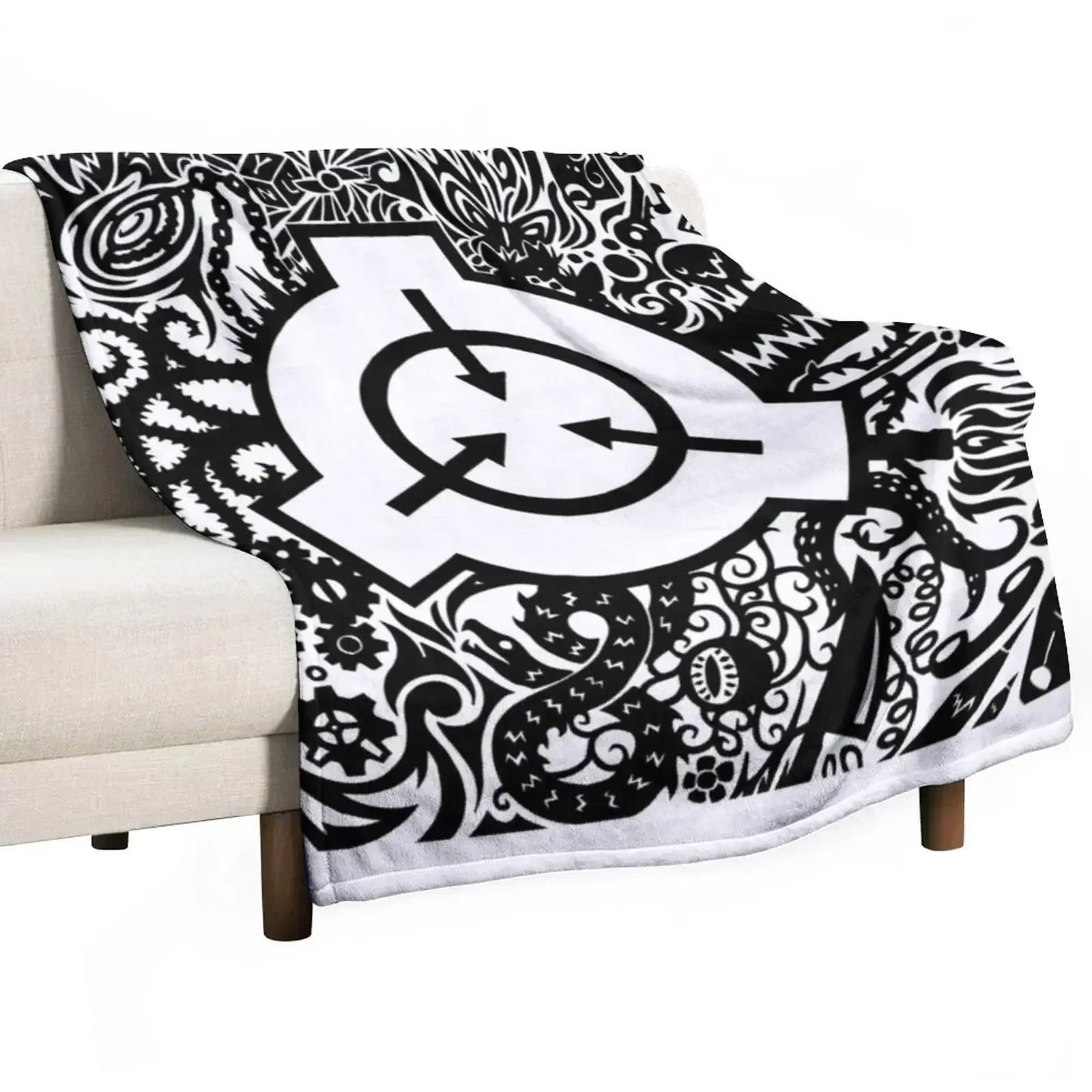 

SCP - Foundation Logo Throw Blanket Retros Soft Plaid on the sofa Blankets