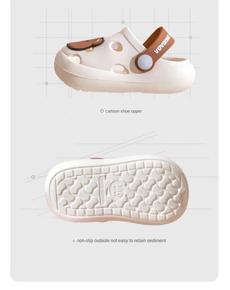 Cartoon Hause Hausschuhe Kinder Mode Nette Weiche Sohlen Nicht-slip Sandalen Sommer Neue Design Schuhe Baby Unisex PVC Runde kopf Hausschuhe – Detail 10