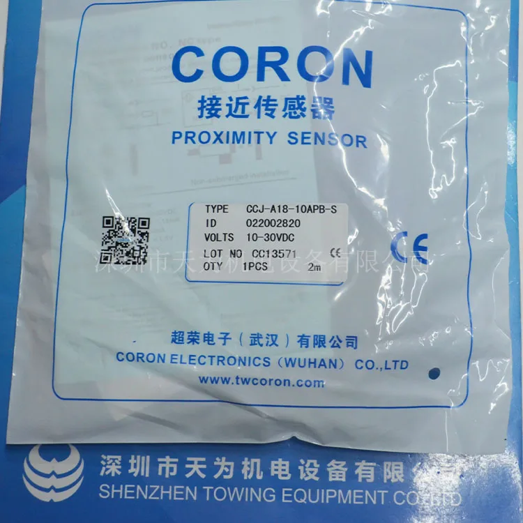 【 Original - One-year Warranty 】 Chaorong CORON Proximity Sensor CCJ-A18-10APB-S