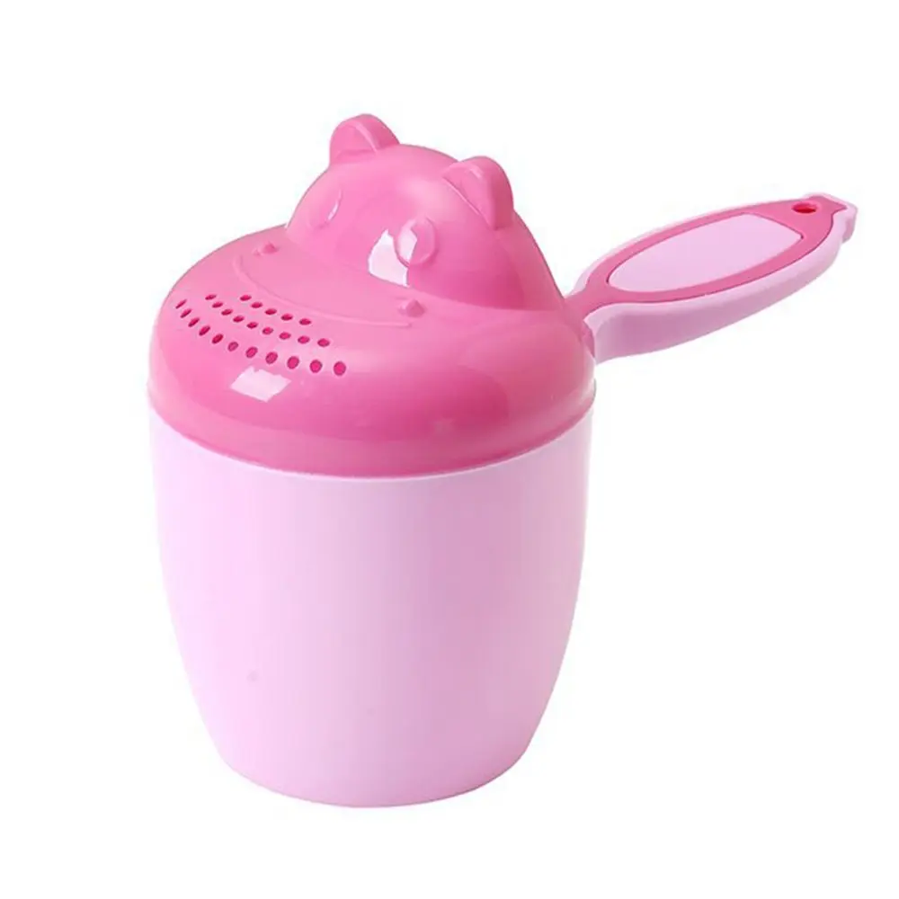 

Products Portable PP Cartoon Hippo Bear Kids Wash Hair Cup Shower Head Wash Cup Baby Shampoo Cup Swimming Head Watering Bottle