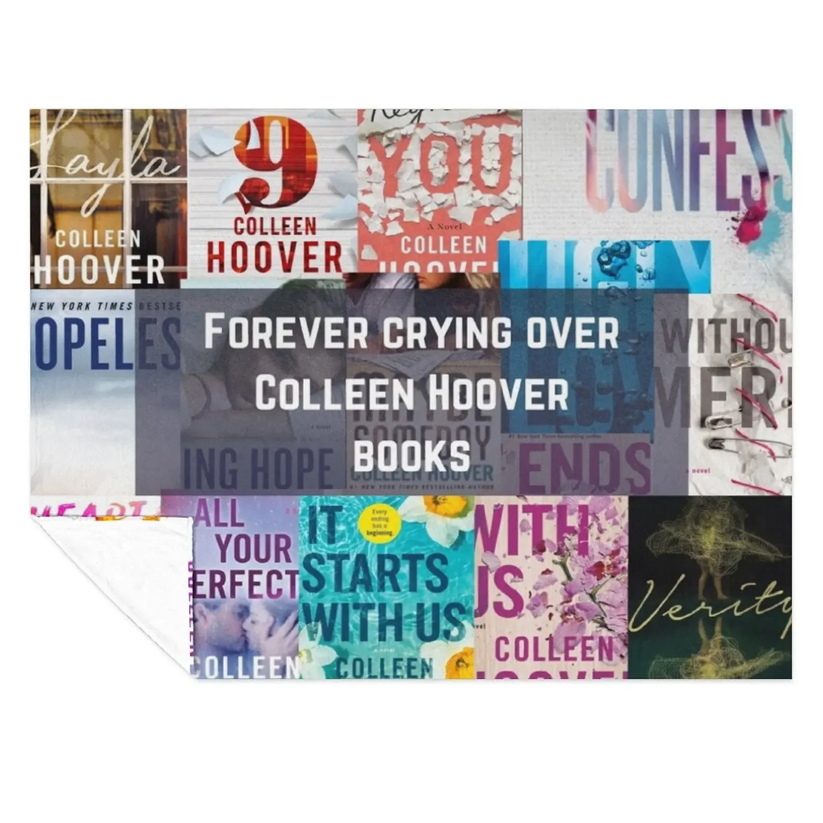 

Colleen Hoover book design Throw Blanket Bed Fashionable Soft Plaid Cute Plaid Bed covers Blankets