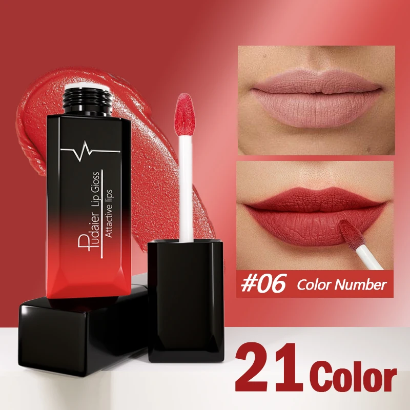 21-Color Lip Gloss Matte Mist Liquid Lipstick Waterproof Long lasting Cosmetics Lip Tint Paste Not-fade Lip Glaze