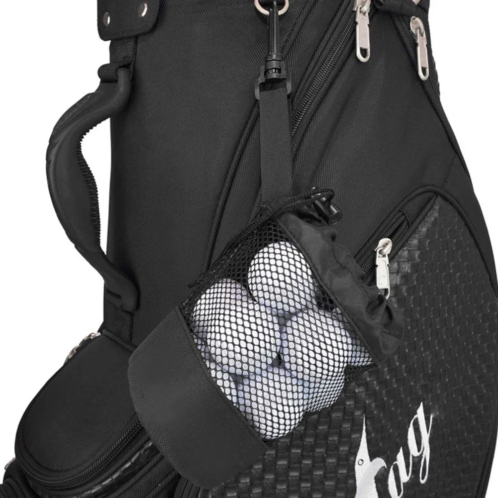 Mesh Golf Ball Bag Drawstring Bag Large Capacity Nylon Storage Bag For Tennis Balls Gym Shower Washing Toys 16.5 x 14cm