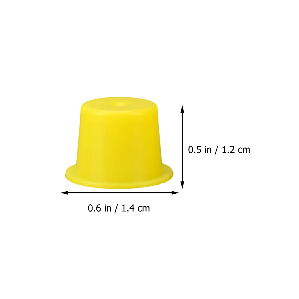 

100Pcs Yellow Ink Cups Thickened Pigment Holders for Tattooing Small Portable Ink Storage Cups Tattoos Pigment Containers