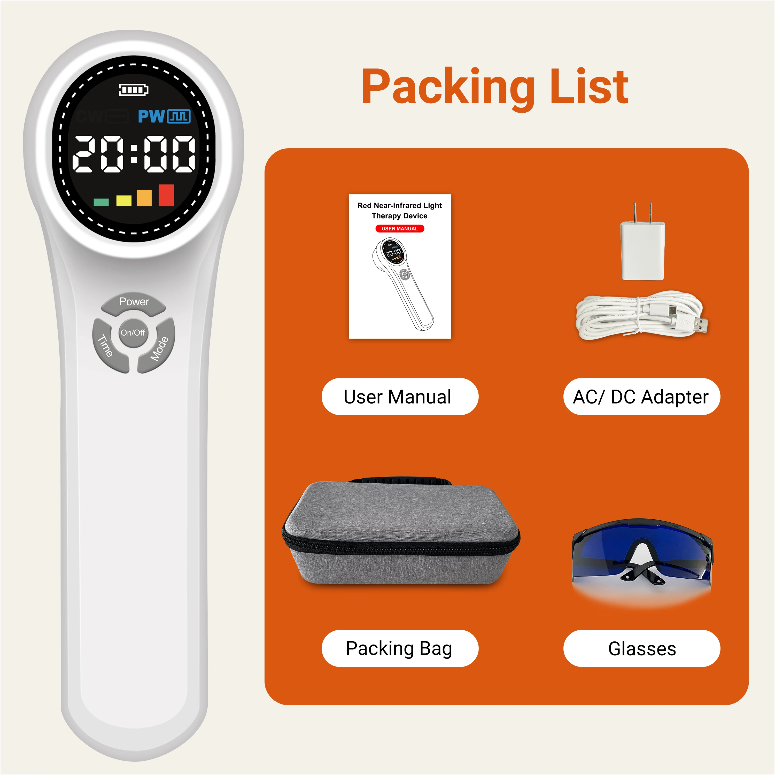 1760mW Class 4 Cold Laser Device Red Near Infrared Light Therapy Home Use Physiotherapy Machine Body Pain Inflammation Relief