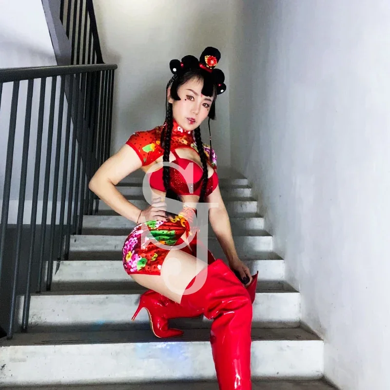 New Bar Nightclub DJ DS Stage Festival Outfits Chinese Style Jazz Dance Costumes Sexy Pole Dance Stage Performance Wear