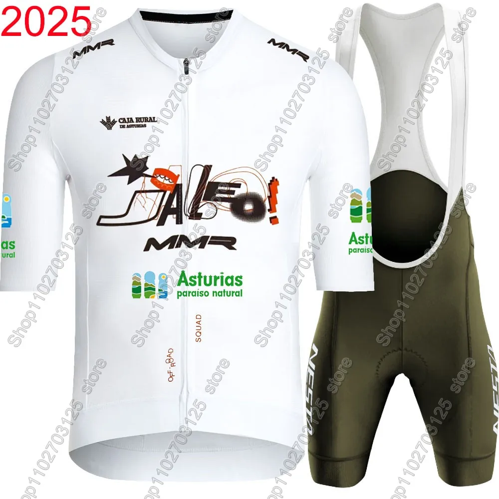 

MMR Team Cycling Jersey 2025 Set Asturias Summer Spain Bicycle Jaleo-Clothing Road Bike Shirts Suit Bicycle Bib Shorts MTB Ropa