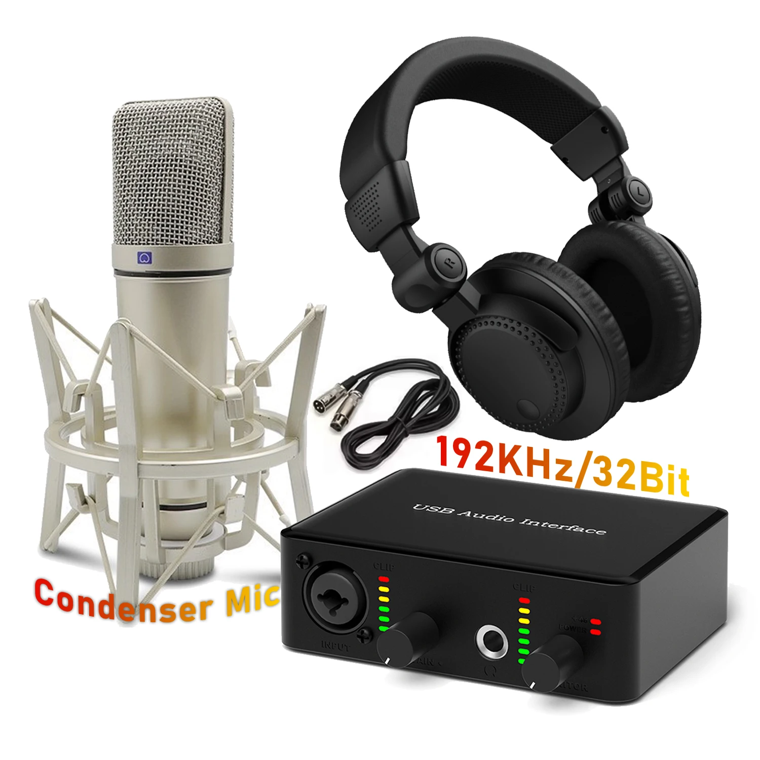 Studio Professional Kit 192khz Q24 Studio Sound Card Recording Universal Professional Usb Sound Card Audio Interface