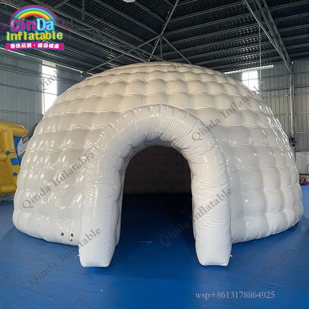 Pvc Inflatable Caming กิจกรรมเต็นท์ที่กําหนดเอง Inflatable เต็นท์โดมสีขาวสําหรับงานปาร์ตี้