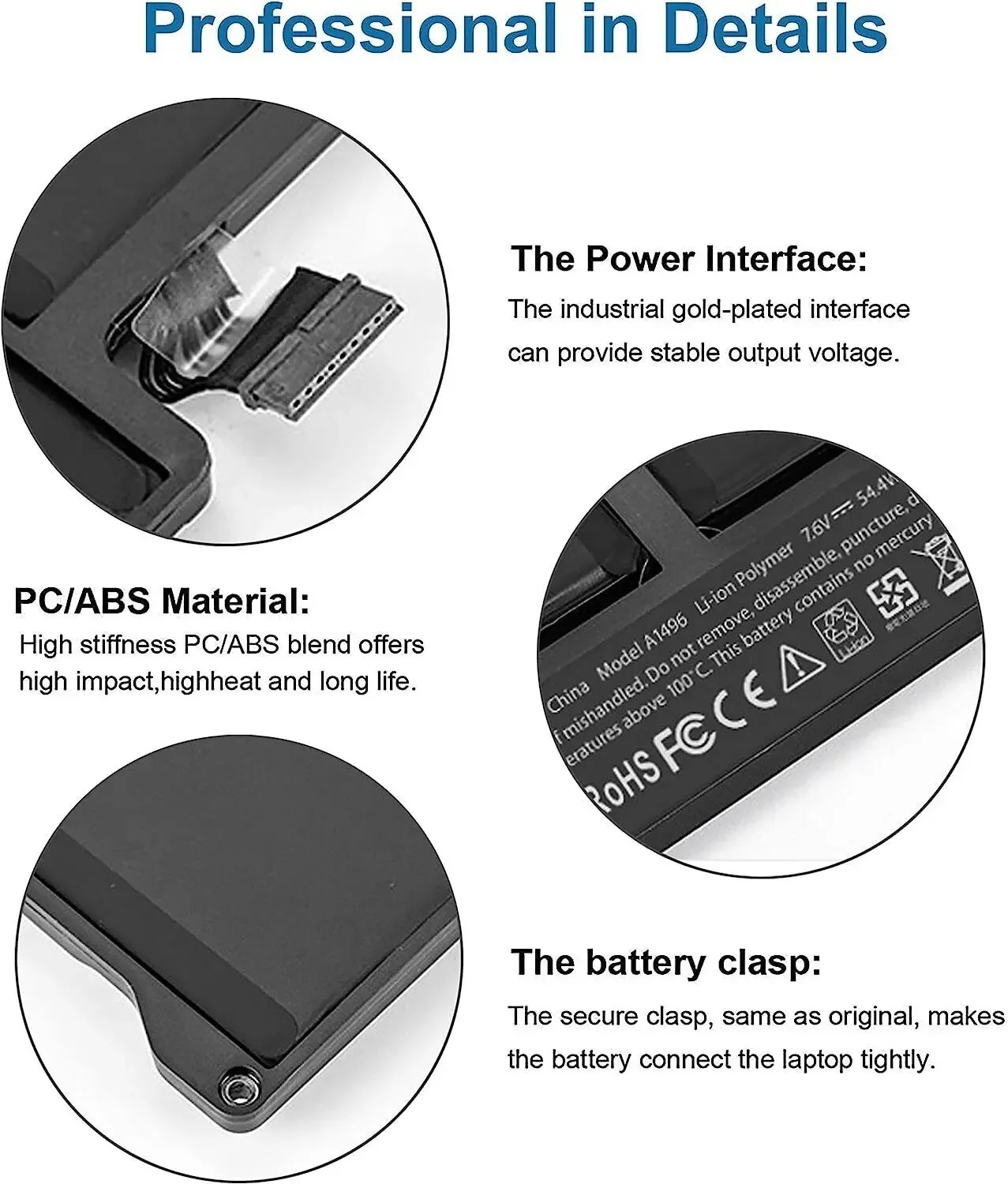 A1466 Battery for MacBook Air 13 inch (A1466 2012-2015 and 2017) (A1369 2010-2011) - A1377 A1405 A1496 MacBook Air