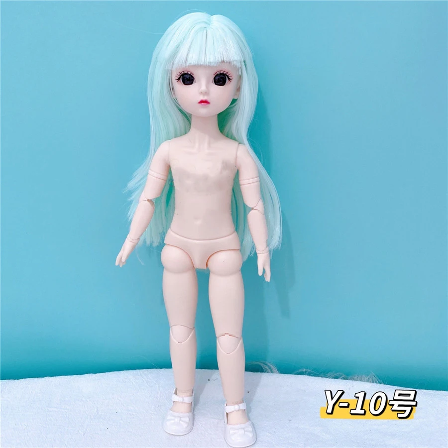 ตุ๊กตา 1/6 ตุ๊กตามังสวิรัติ 3D Eyes 30ซม.ทรงกลม20ข้อต่อNude ​ ตุ๊กตาหัว BJD อุปกรณ์เสริมสําหรับของเล่นเด็กผู้หญิงของขวัญวันเกิด