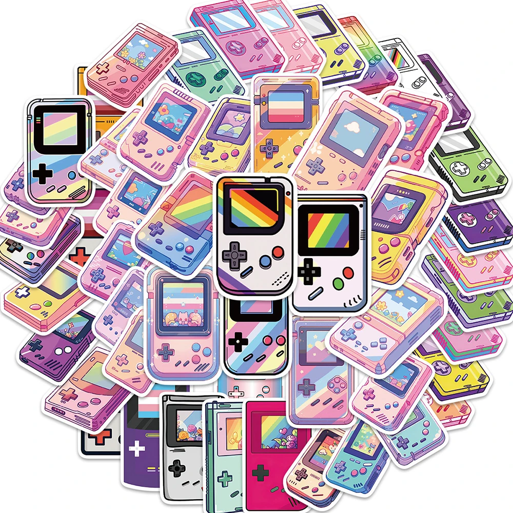 

10/30/50pcs Funny Creative Game Console Stickers Colorful Graffiti Sticker Laptop Motorcycle Suitcase Cartoon Decals Decoration