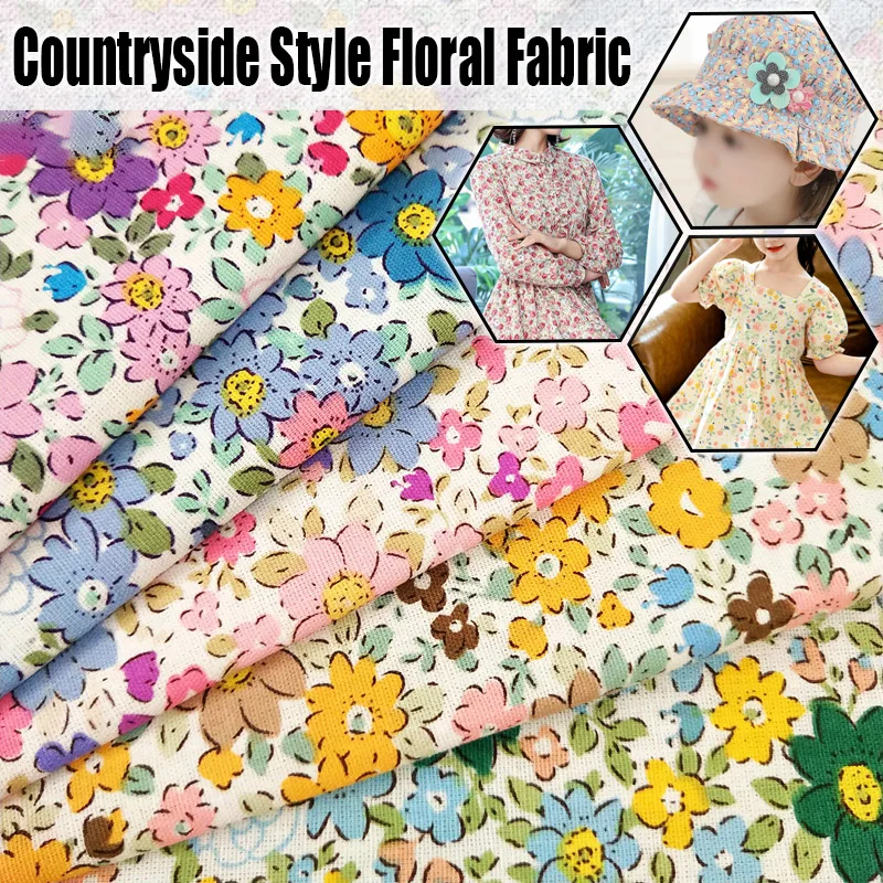 Vintage Floral Printed Pattern Cotton Textiles Fabric Fairytale Forest Liberty Sewing Cloth Dresses Skirt Diy Handmade Designer