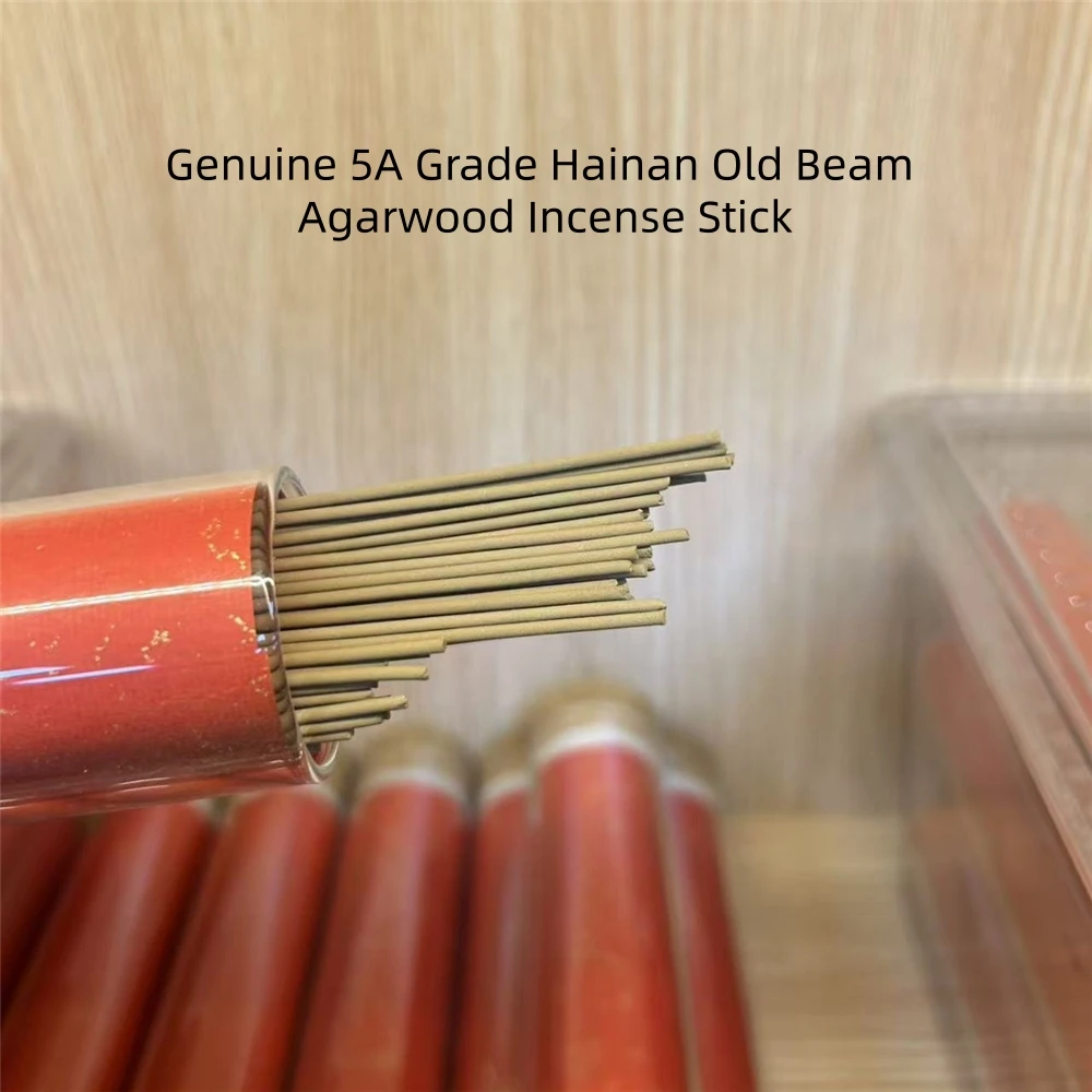 Genuine 5A Hainan Old Beam Agarwood Incense,High‑Oil Household Horizontal Incense Sticks,Rich Sweet Floral Nectar Scent,Ouds