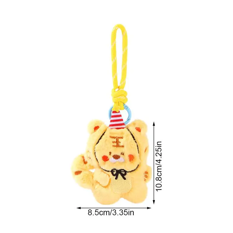 Leuke cartoon pluche dierenriem dieren sleutelhanger hanger headset opbergtas portemonnee rugzak mini kleine pop decoratie