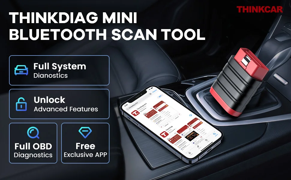 THINKCAR THINKDIAG Mini-OBD2-Scanner für alle Autos, vollständige Systemdiagnose, automatisches Diagnosetool, Fehler lesen/löschen, lebenslanges kostenloses Update – Detail 1