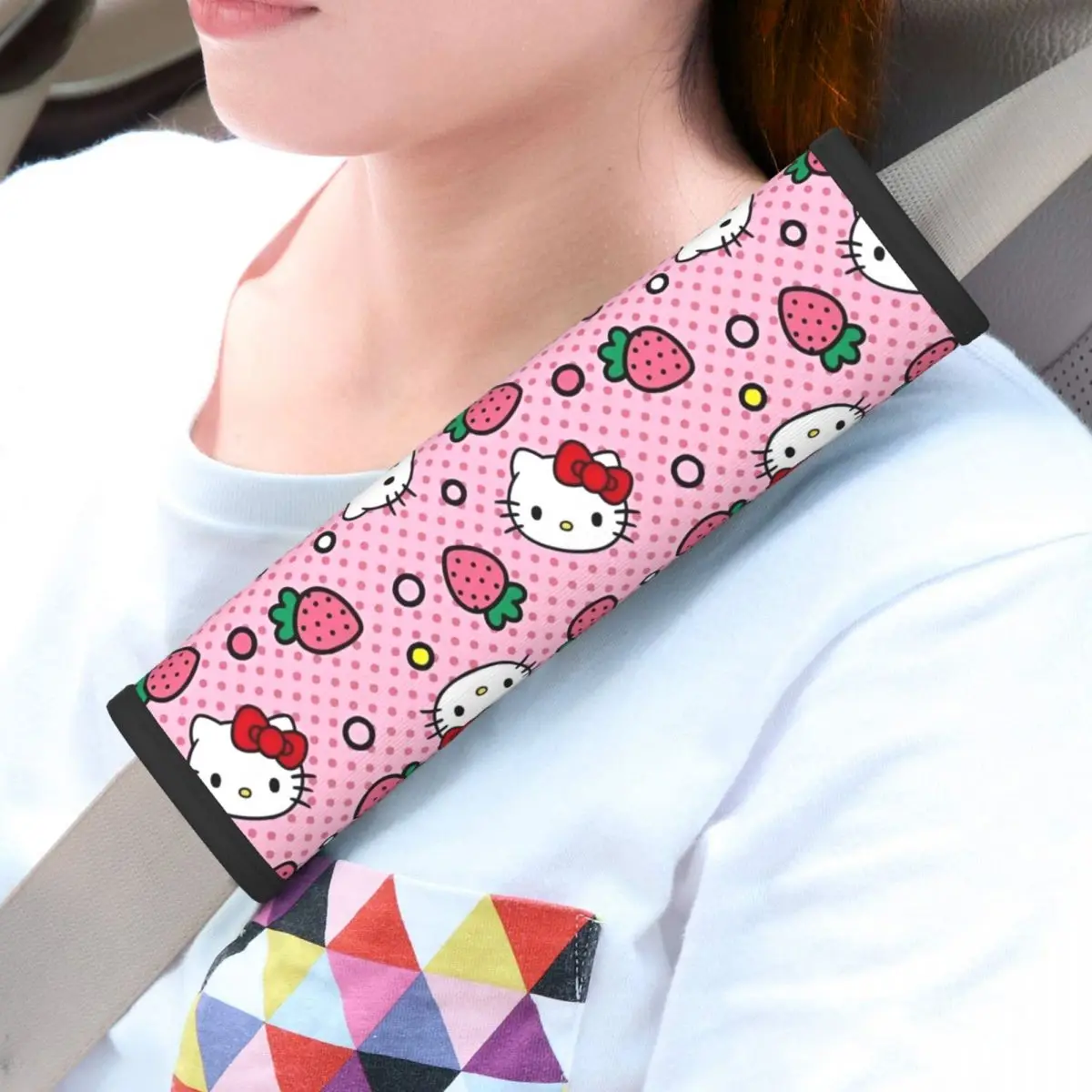 Hello Kitty Seat Belt Cover for Kids Comfort Seat Belt Cushion for Car Backpack