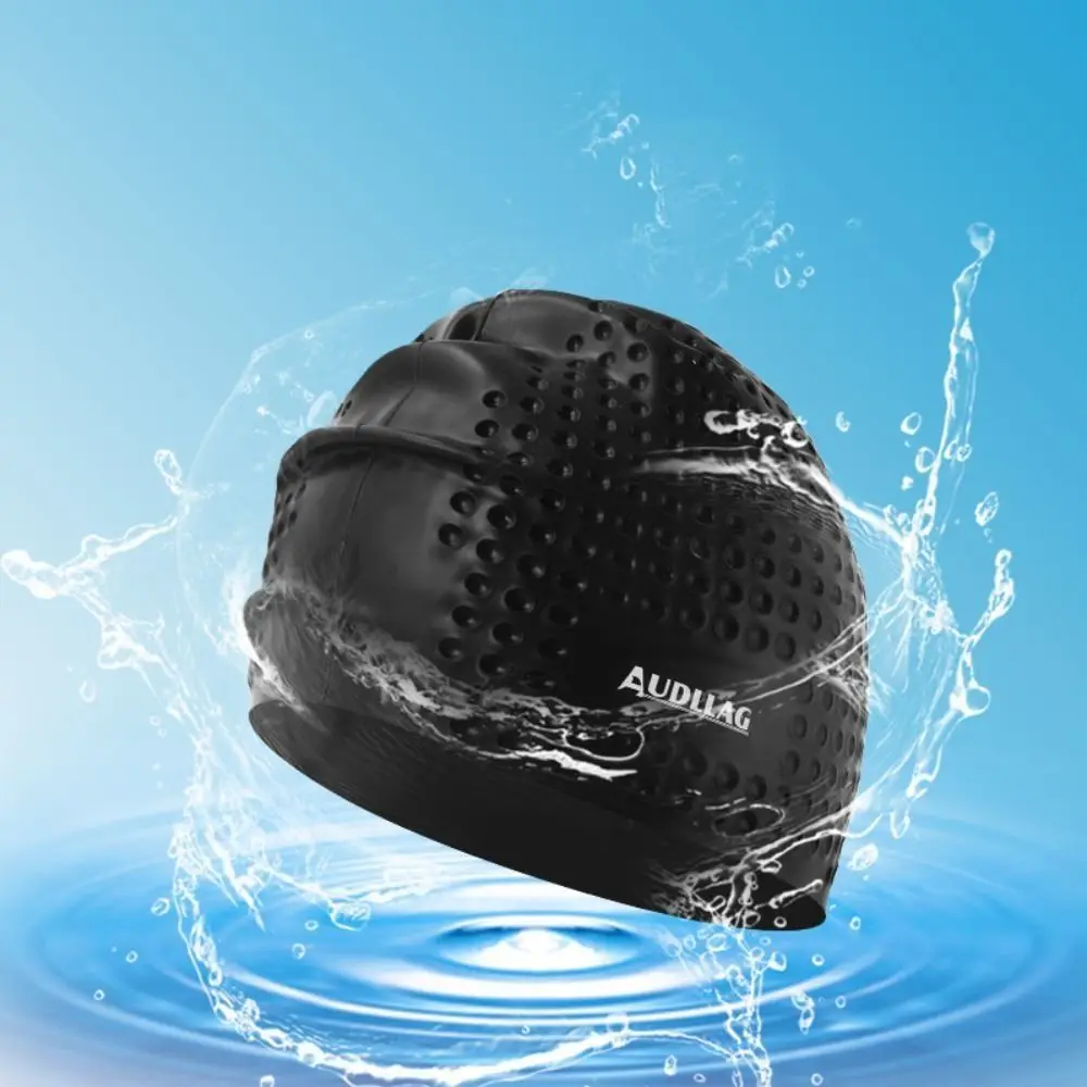 Long Hair Ear Protection Swimming Cap Waterproof Lightweight Swimming Hat Silicone Non Stick Hair Bathing Caps Swim Pool