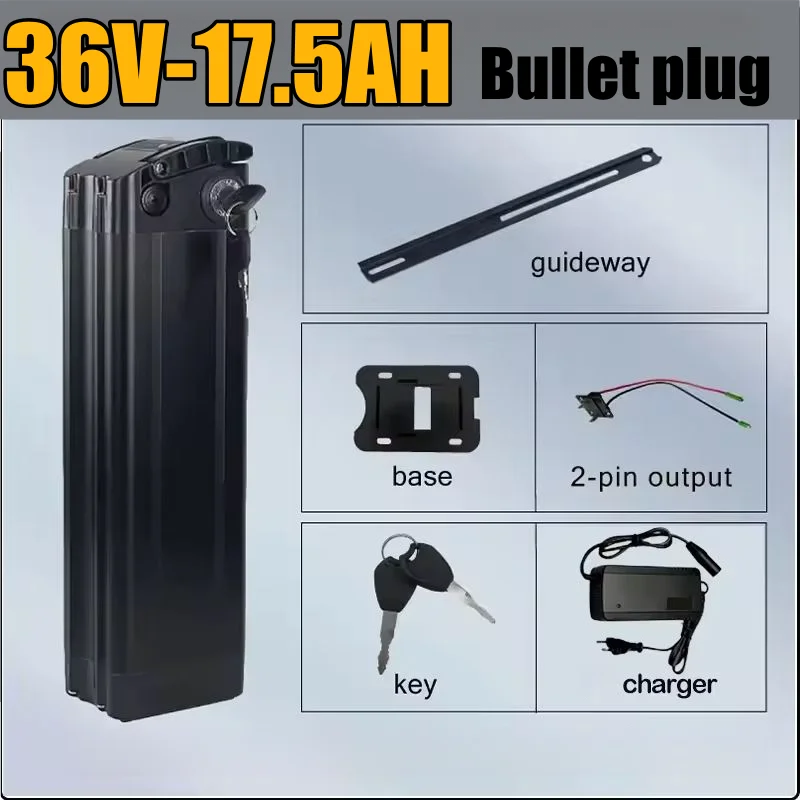 36V 48V52V 40ah Fahrad Silver Fish Akku Accu 20/30/40ah 48V Lithiumbatterij Motorbereik 250-1500W, Automotive-grade batterijcellen