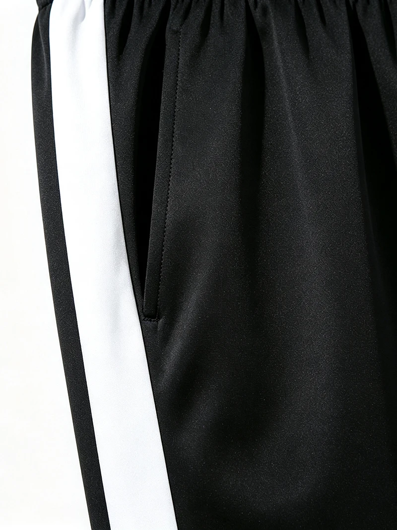 Herren-Freizeithose für Frühling/Herbst, gerader Schnitt, Seitenstreifen, elastischer Bund mit Kordelzug, Reißverschluss am Knöchel, normale Passform, für den täglichen Sport- und Freizeitgebrauch – Detail 9