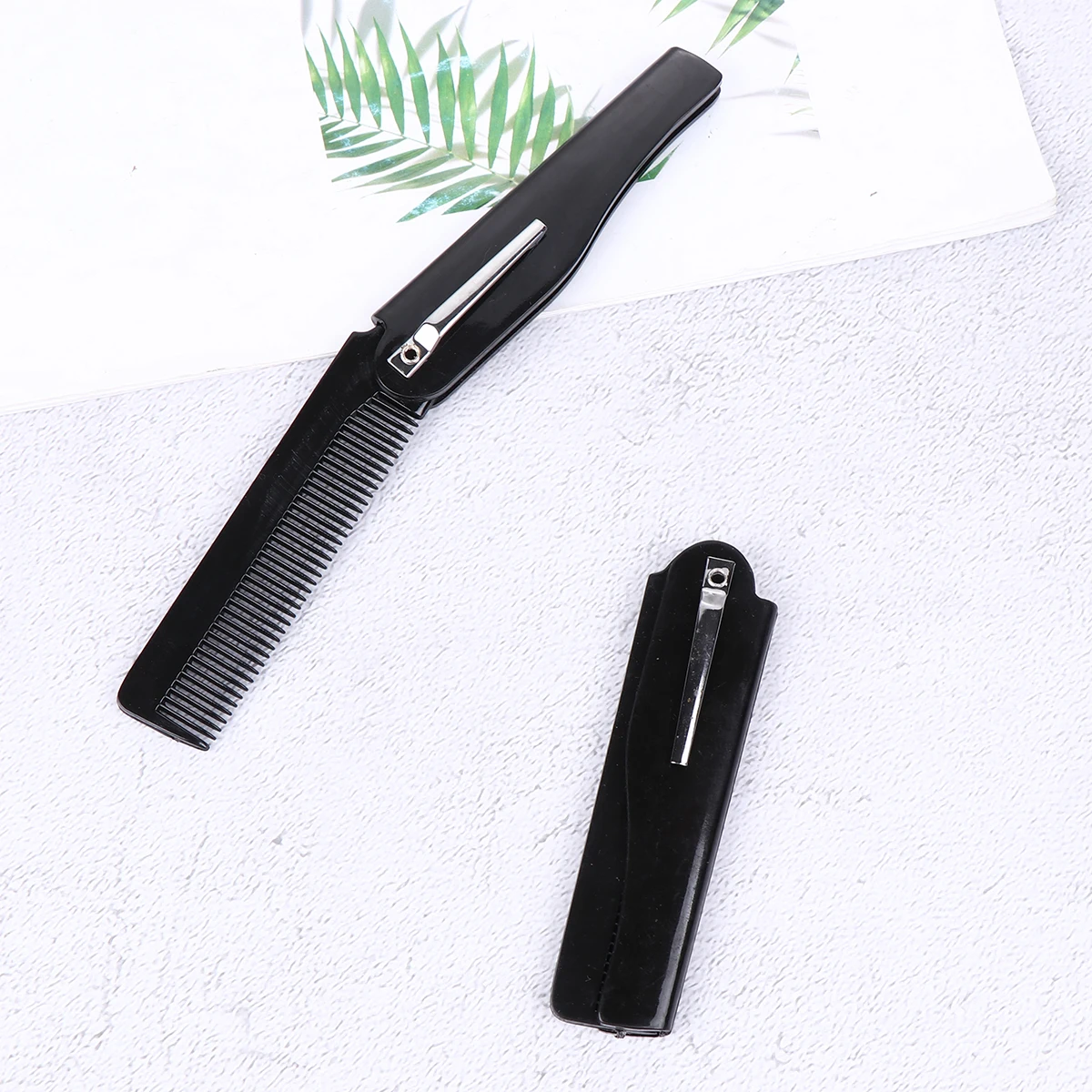 

Folding Comb Set Travel Wide Tooth Combs Portable Pocket Mini Brush Hairdressing Accessories Foldable No Static Massage Ox