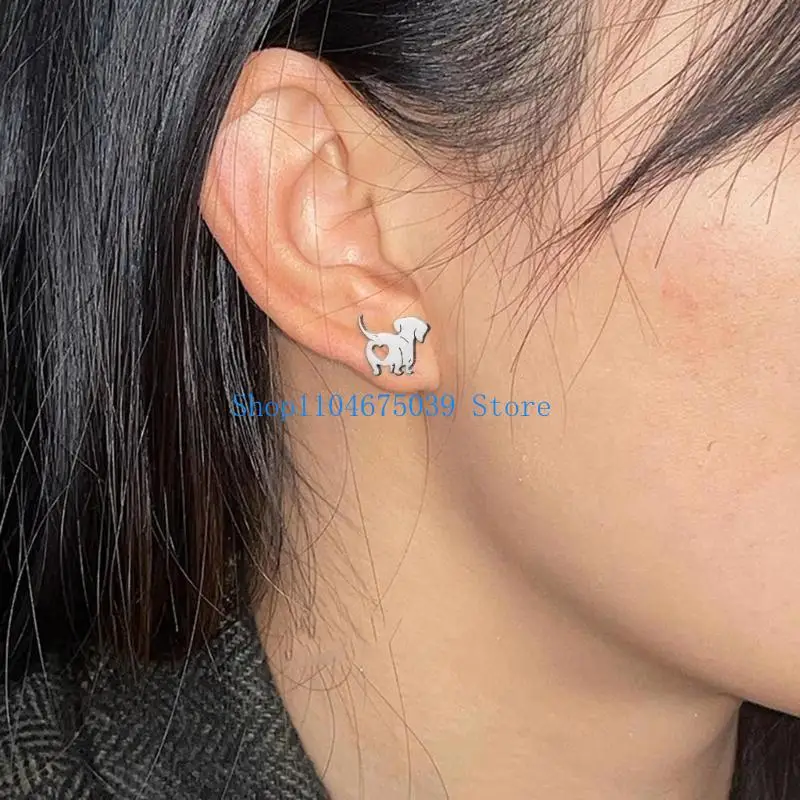 5asd Dachshund Earring Unique Animal Fashion Ear Jewelry Pet Dog Ear Studs