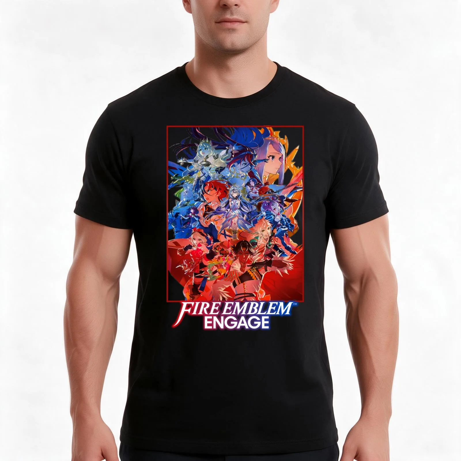 All Times From Game/Fire Emblem Engage T-Shirt, Summer Casual Cotton Tee, Oversized Streetwear Tops, Vintage Graphic Print
