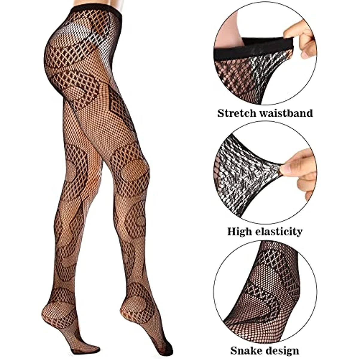 

Shengrenmei Snake Design Pantyhose Women's High Waisted Pantyhose Sexy Lingerie Thigh High Tights Cool Girlfriend Body stockings