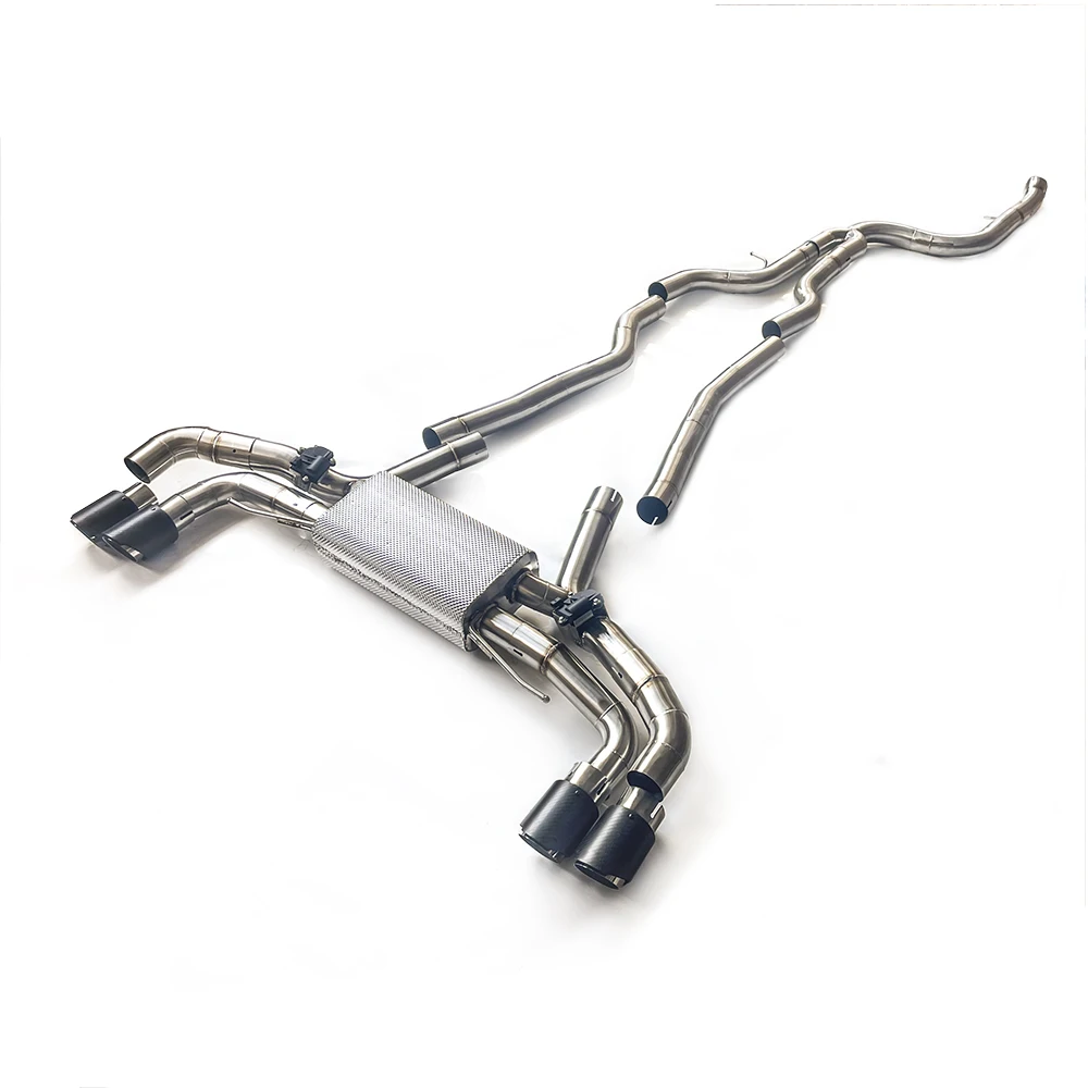 Wholesale ss304 cat-back exhaust system for BMW M340/M340i 3.0T 2019-2023  mid-pipe with valve