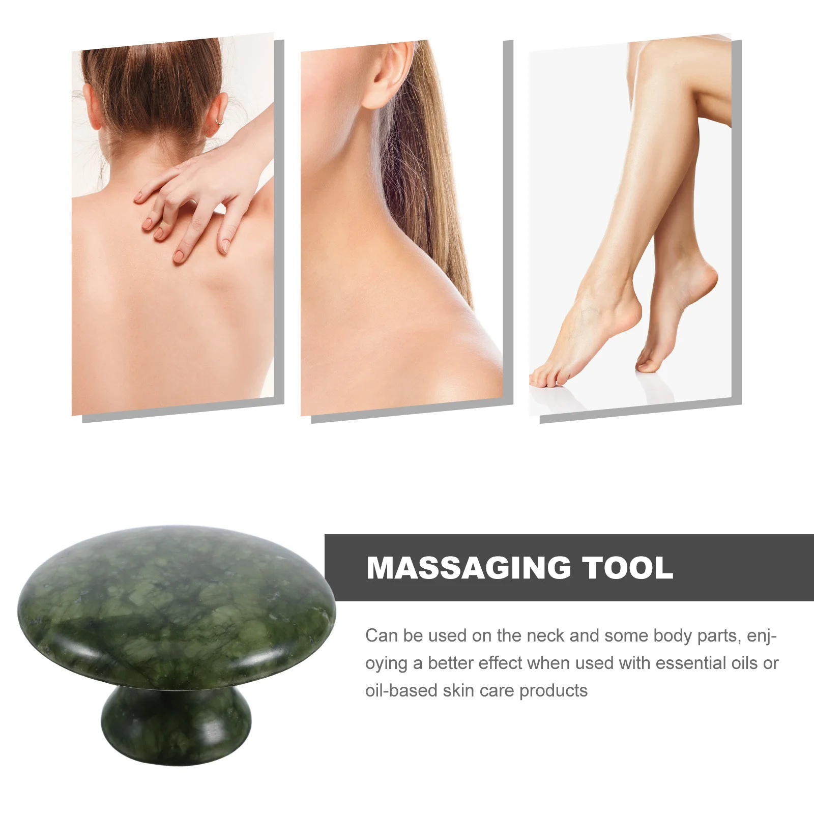 Seta Gua Sha Piedra de masaje Xiuyan Jade Textura suave Facial Cuello Espalda Spa Masajeador Herramienta para relajación y belleza