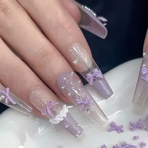 50 pçs fita bowtie prego encantos luz luxo ins-estilo arte do prego com decoração de resina 3d para um visual de manicure chique e na moda