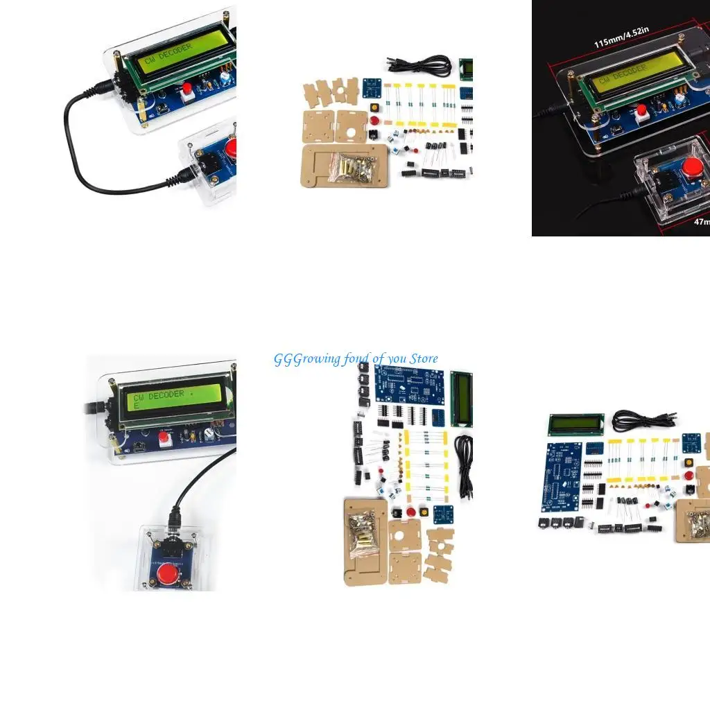 

H9EB CW Decoders Morse Code Reader with LCD Display Circuit Board Electronic Welding Practice DIY CW Trainer Decoders