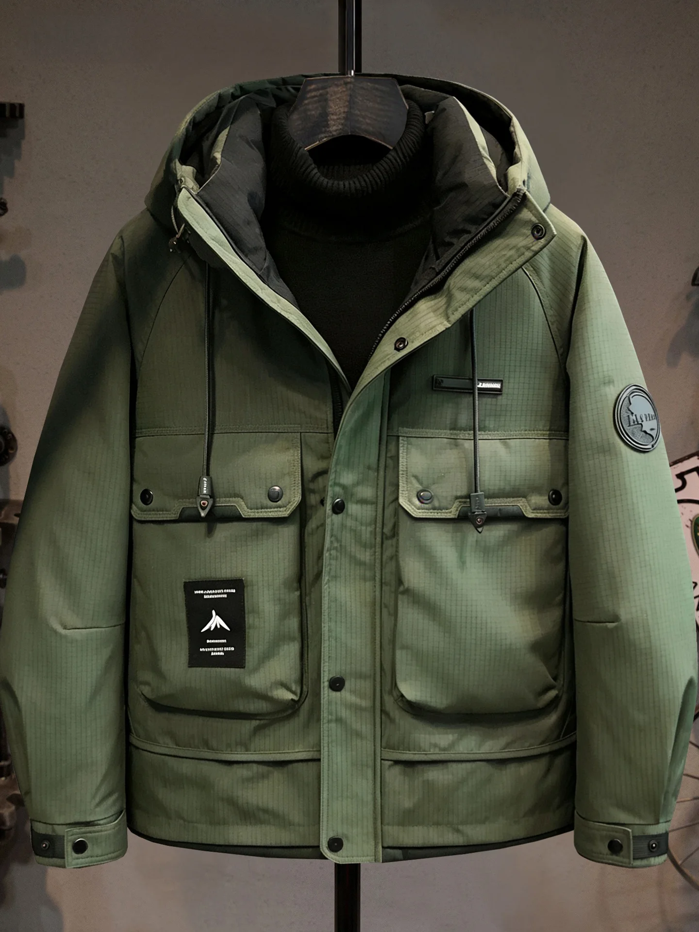 

Утепленная мужская куртка для работы на открытом воздухе, весна-осень-зима, новая модель, теплая, белая, на пуху, ветрозащитная верхняя одежда