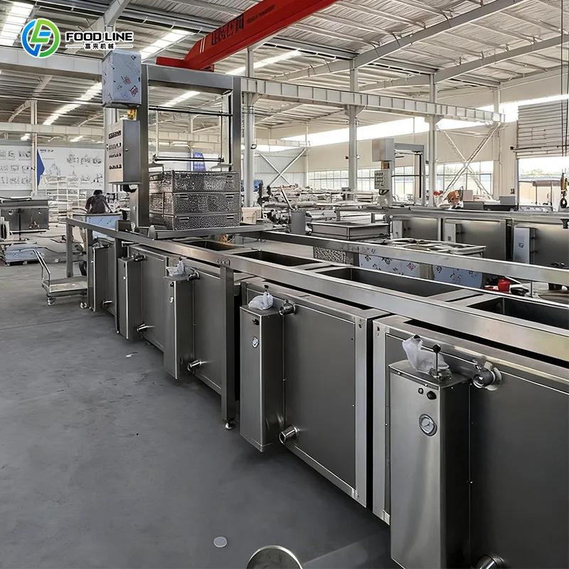 Continuous Poultry Fish Braising Machine Tunnel Type Steam Cooker for Chicken Duck Meat Industrial Stewing Equipment Customize