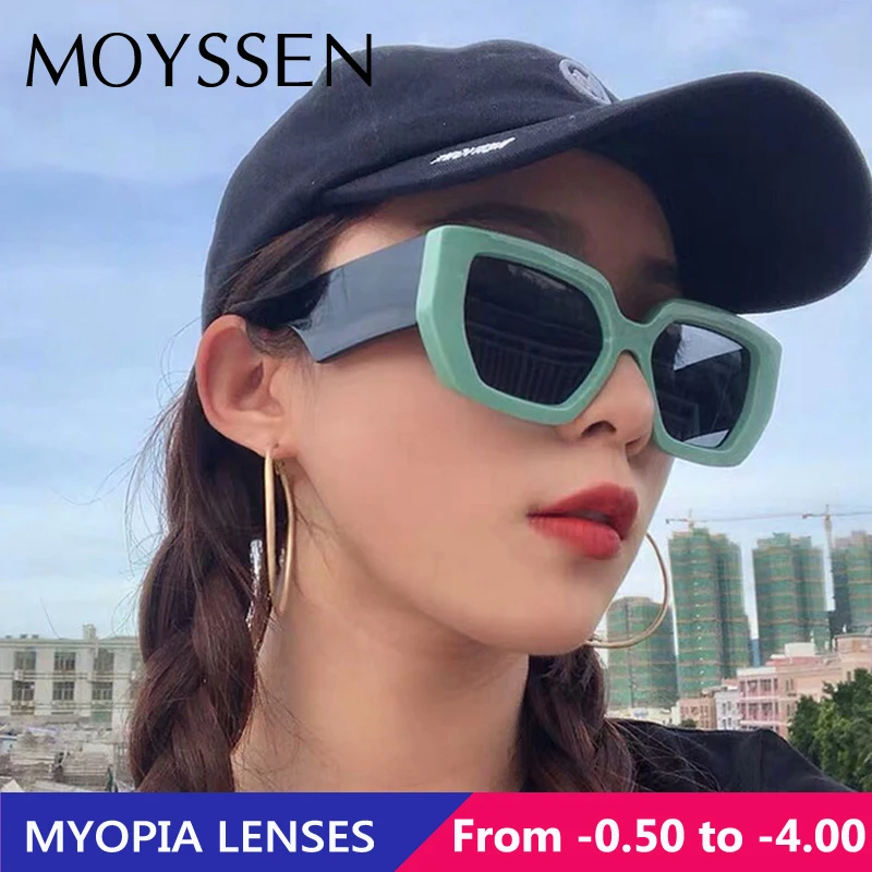 2025 Brand Designer Men Big Bold Frame Wide Arms Myopia Sunglasses Women Fashion Uv400 Customized Lenses Sun Glasses -1.00 -1.25