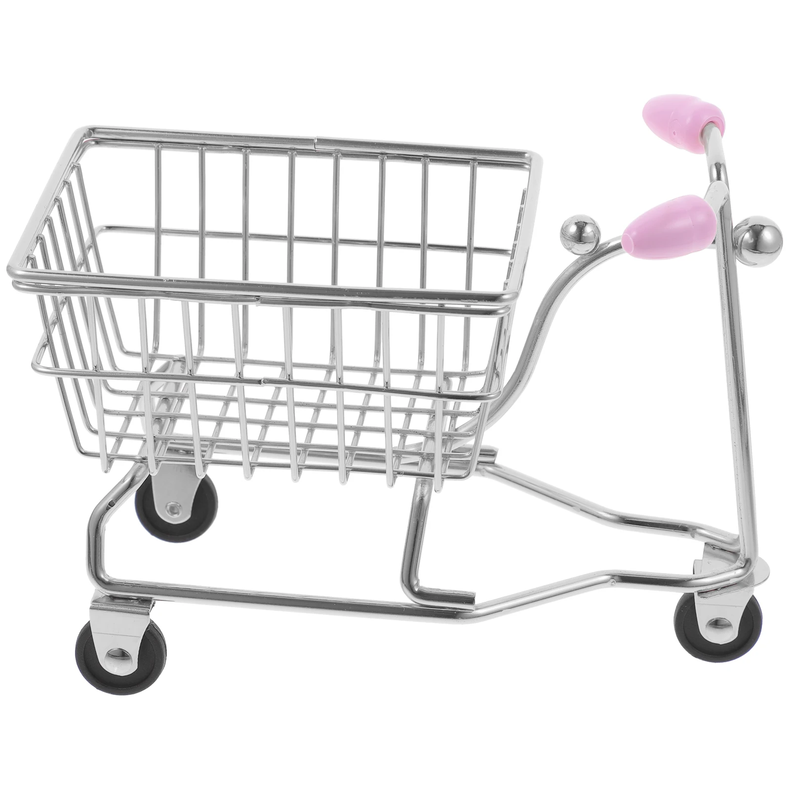 

Cute Silver Mini Makeup Sponge Holder Shopping Cart Design Storage Rack Powder Puff Container