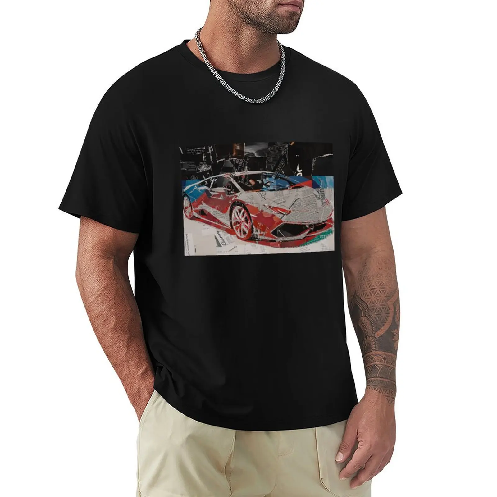 

Sports car T-Shirt sweat summer tops mens big and tall t shirts