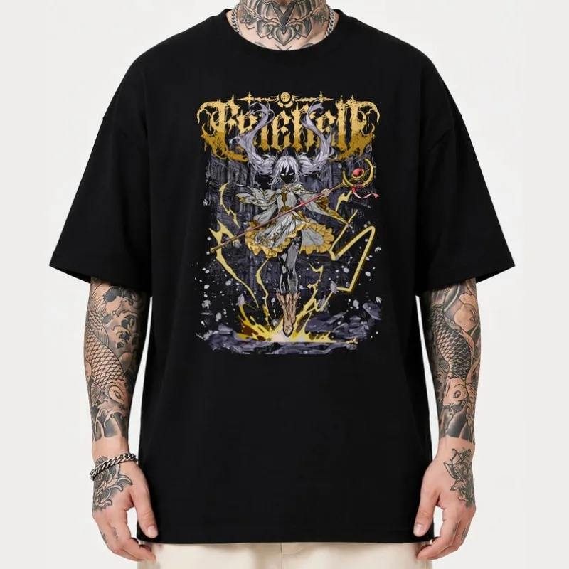Super Popular Anime Print Series, Casual and Comfortable Retro Character T-shirt, Fashionable Trend, Home Preferred