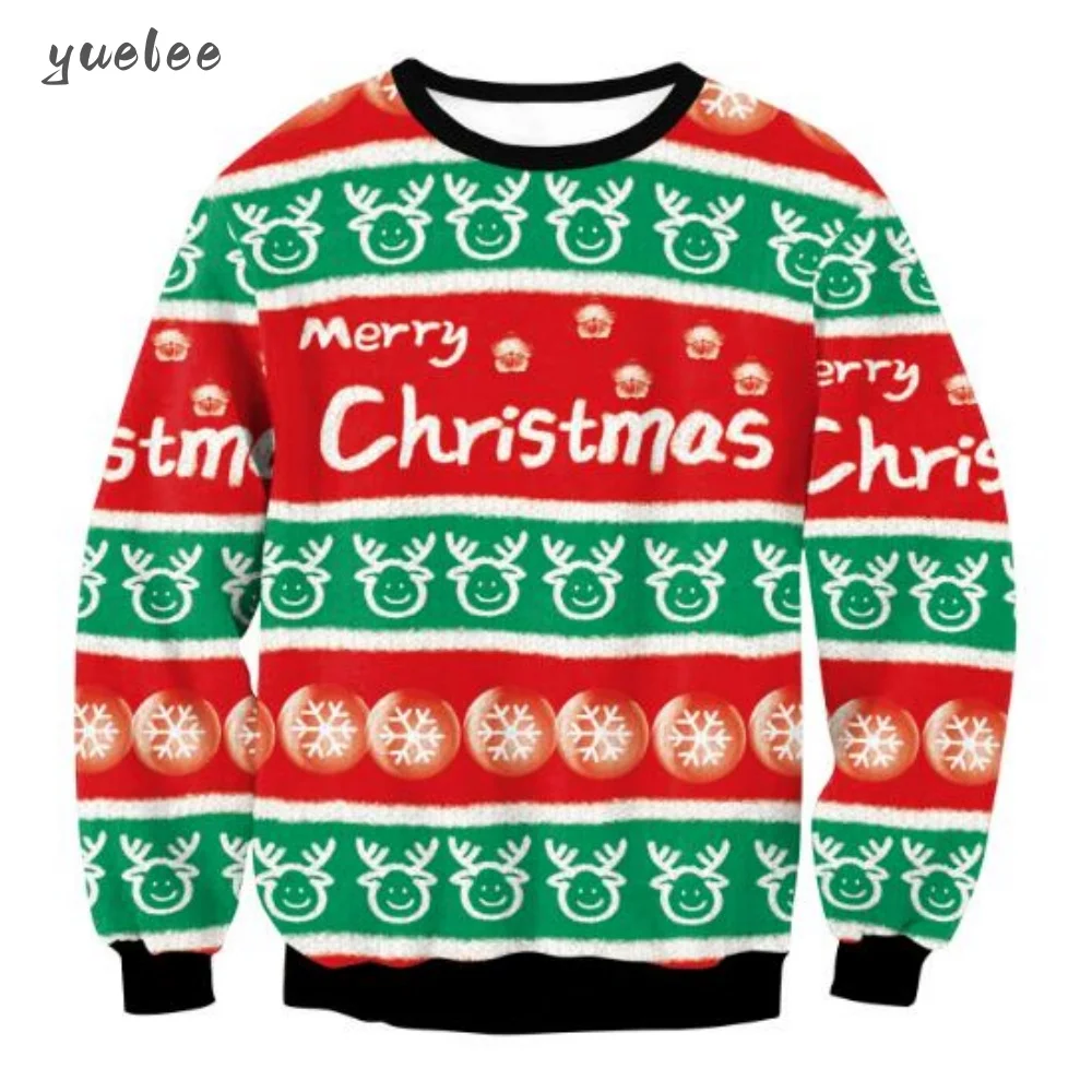 

Ugly Christmas Sweatshirt Green Jumpers 3D Funny Printed Holiday Party Xmas Sweatshirt for Party Birthday Xmas Sweatshirt 2025
