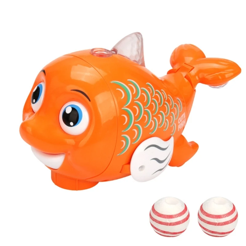 

Kids Cartoon Dolphin Floating Ball Toy Early Education Music Sounding Moving Toy W3JF