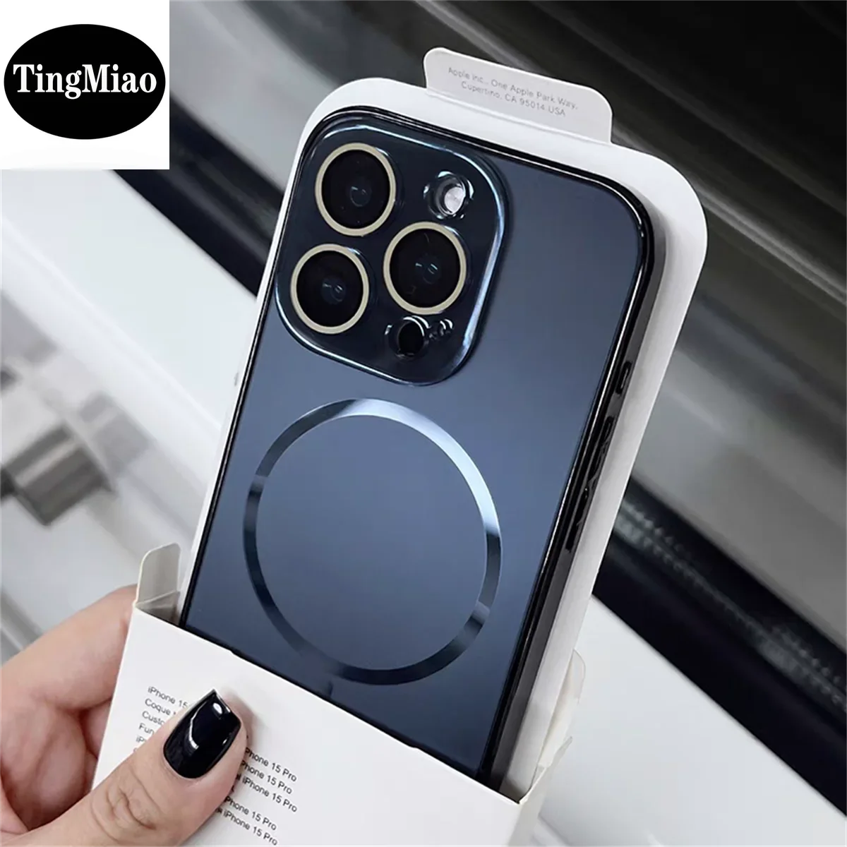 Luxus AG Frosted Kristall Objektiv Glas Fall Für iPhone 16 15 Plus 14 13 12 11 Pro Max Für Magsafe magnetische Drahtlose Lade Abdeckung