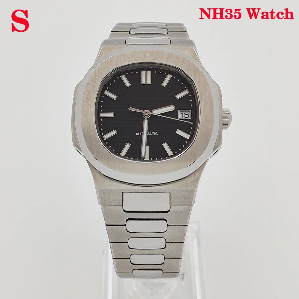 防水ステンレススチールノーチラススタイル機械式時計 NH35 ムーブメント男性と女性の高品質時計
