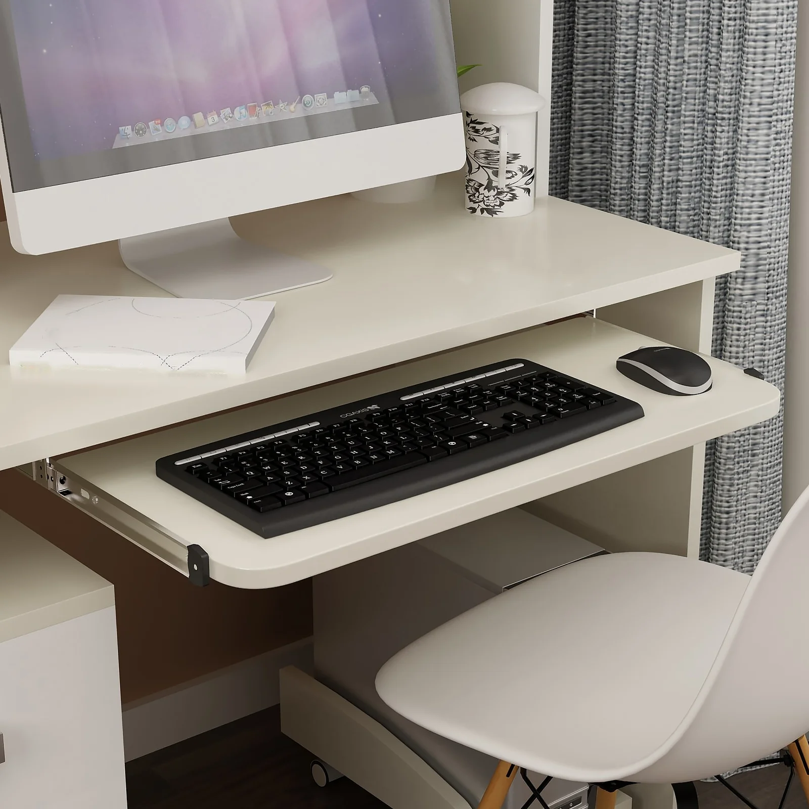 Keyboard Rails Office Drawers Computer Tray Accessories Desk Slide Steel Multi-functional Practical Stand Rack