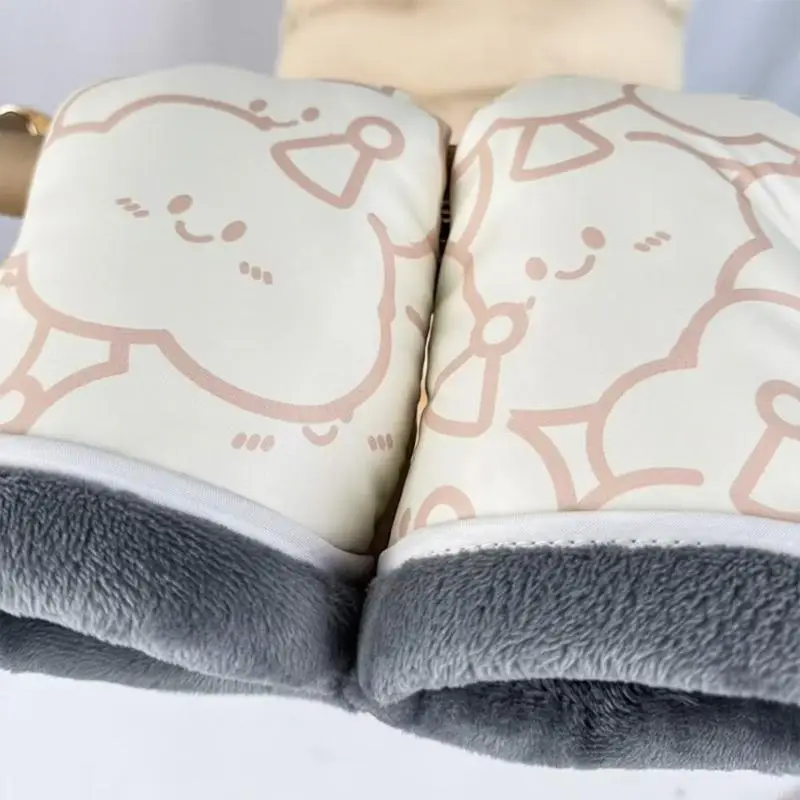 Warm Gloves for Baby Strollers Easy Installation Soft Lining Cold Weather Protections Universal for Various Vehicles A2UB